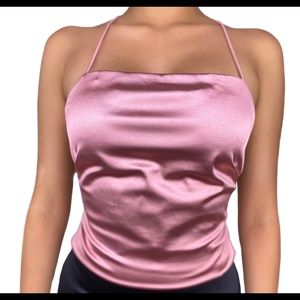 Pink Satin Top